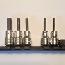 Snap-on Tools Usa 5pc Hex Allen Sae Socket Set 38 Drive Snap-on Tools Usa 5pc Hex Allen Sae Socket Set 38 Drive