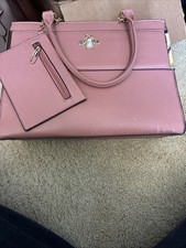 Pink Satchel with Bee Accent, Chain Detail, G...