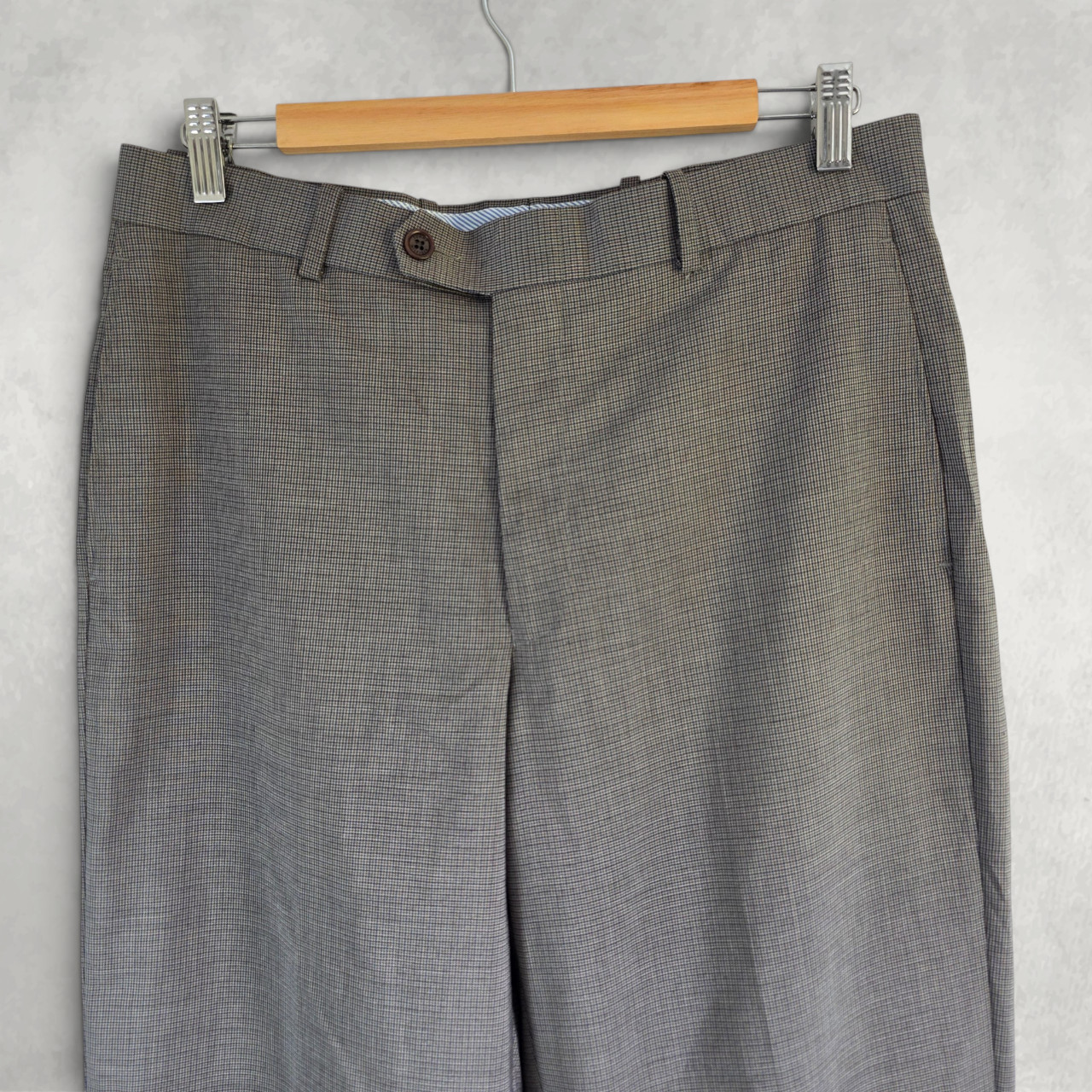 Tommy Hilfiger Dress Pants Mens W33 L32 Grey Tailored Smart Trousers Old Money image 2
