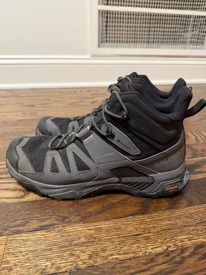 Salomon X Ultra 4 Mid GTX Hiking Boots Gore-Tex Black/Gray 413834 Mens Size 10