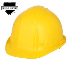 2 Each Hdpe Hard Hat Yellow Type 1 Ansi Class E 4 Point Ratchet Headband