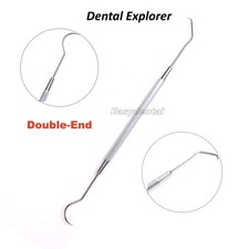 Gancho de sonda explorador dental selección doble extremo acero inoxidable dentista dientes limpiar