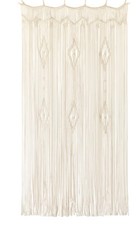 Macrame Curtain Long Cotton Window Panel Boho Room Divider 35"W 70"L
