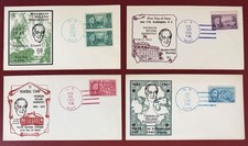 Scott #930-933, Franklin D. Roosevelt Set of 4 Cacheted Covers, Navy Cancels