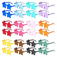 24 Star Party Sunglasses Set, Festival Colorful Glasses 12 Color Mix for ...