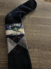 VTG Socks Burlington Adler 6-12.5 NOS Argyle Navy Blue Orlon Acrylic 80s 90s USA