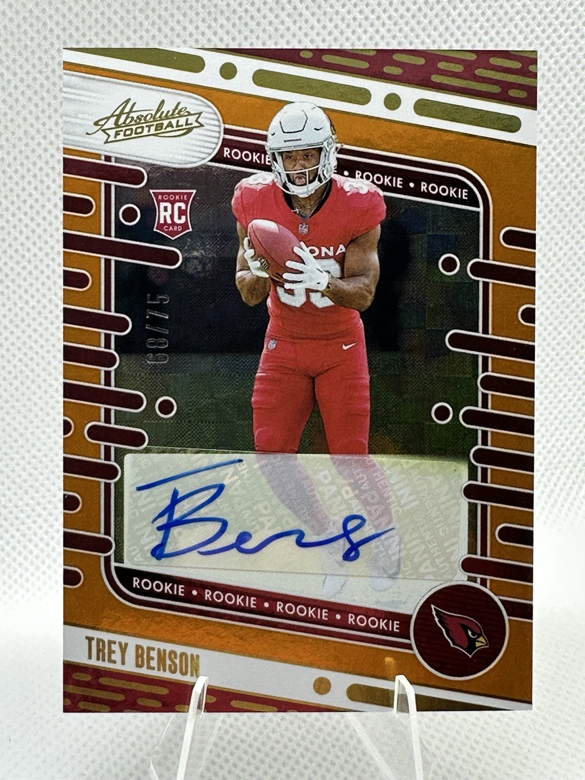 2024 Panini Donruss - Rated Rookie Trey Benson #326 Orange Autographs (AU, RC)