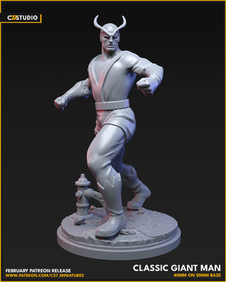 C27 - Silver Age Giant Man Fan Sculpt (40mm Marvel Crisis Protocol Scale)