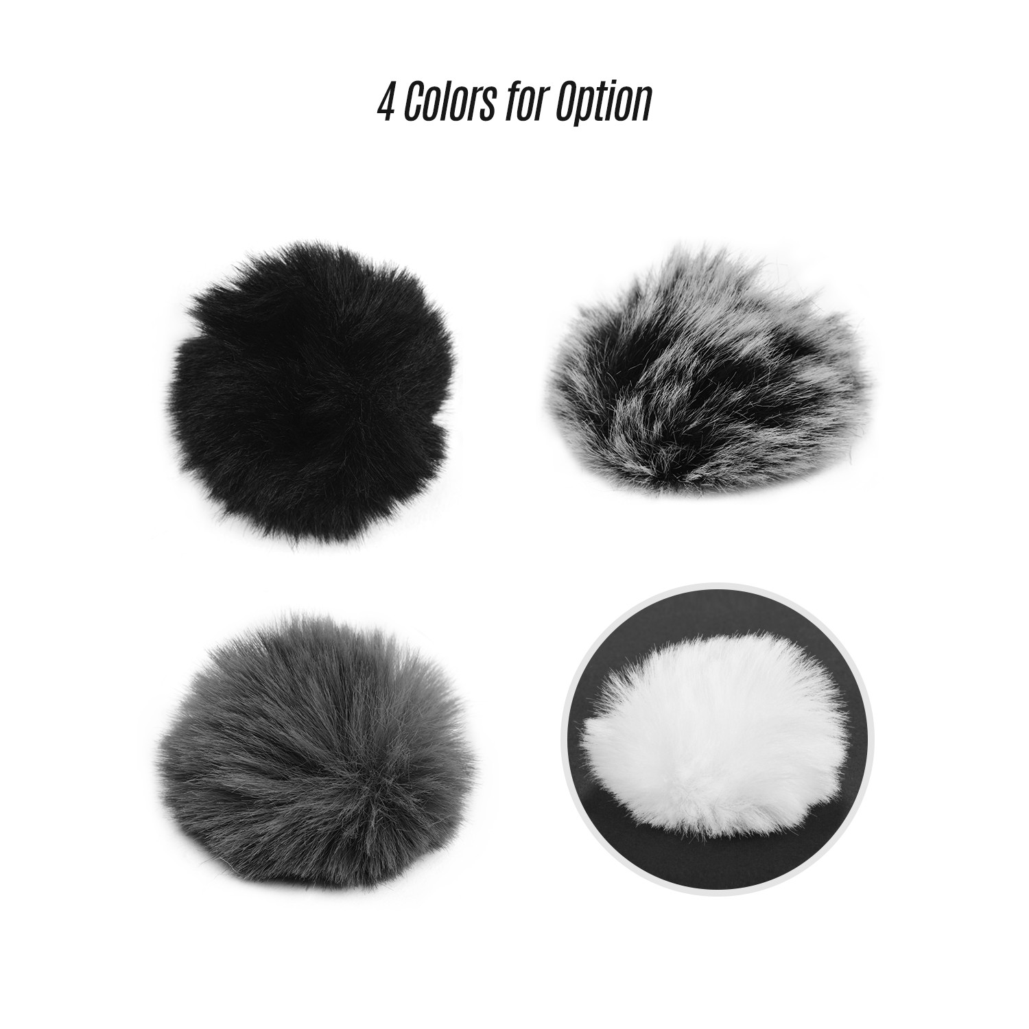 Clip-on Lavalier Microphone Windscreen Furry Windshield Mic Muff Compatible With