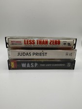 1980s Cassette Tapes - Lot Of 3 - WASP Judas Priest Less Than Zero Metal Rock