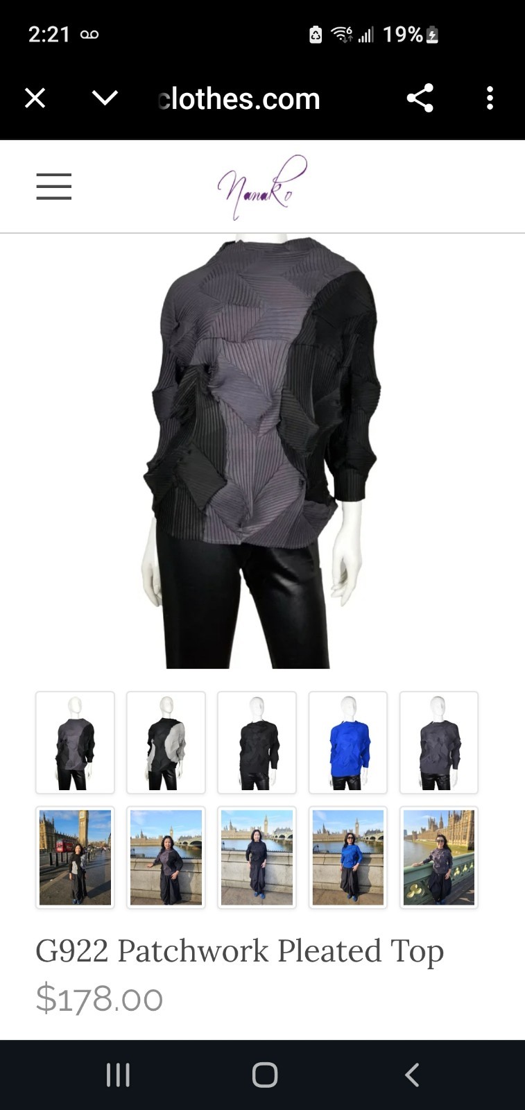 Nanako G922 Patchwork Pleated Top - image 9