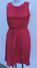 Kleid ZARA BASIC A-Linien Festlich mit Falten Gr.36/38  Rot Neuwertig 
