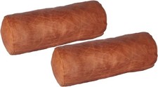 Neck Roll Pillow Cushion Cover, 6x16 Inch Full Moon Round Bolster Pillow Case,