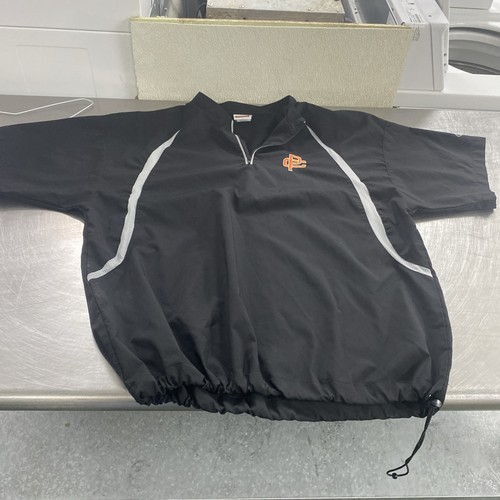 Rawlings Adult Large Baseball 1/4 Warm-up Pullover Practice Black