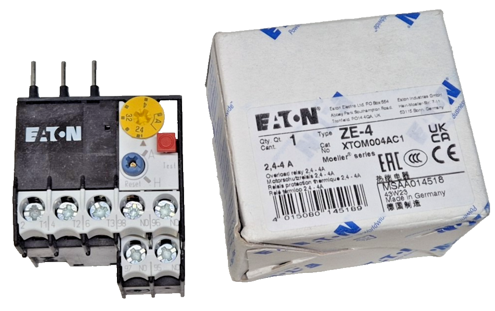 Eaton Moeller 014518 ZE-4 Overload Relay - incl VAT