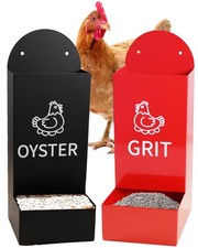 Chicken Oyster Shell Feeder and Grit Feeder Metal Chicken Feeder Chicken coop...
