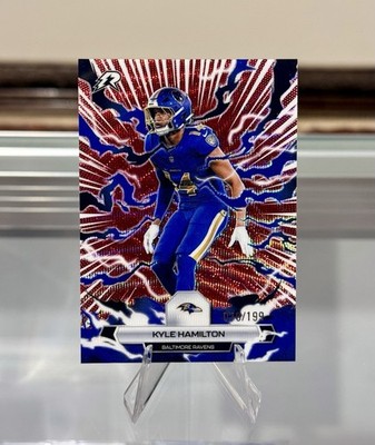 2025 Topps Resurgence KYLE HAMILTON #/199 RED WHITE BLUE SURGE Baltimore Ravens