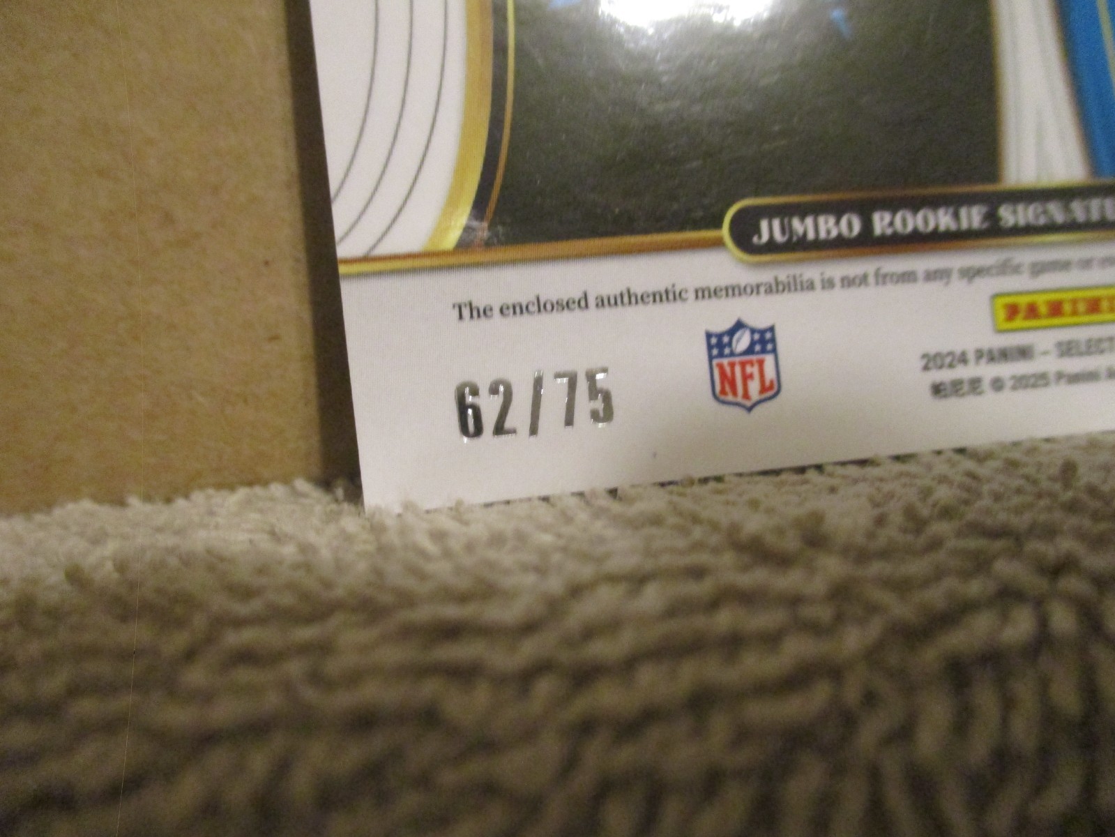 2024 PANINI SELECT JA'TAVION SANDERS RC JUMBO ROOKIE SIGNATURE SWATCH AUTO 62/75 view 15