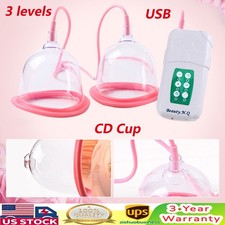Electric Vacuum Pump Suction Breast Enlargement C/D Cup Breast Lifting Massager