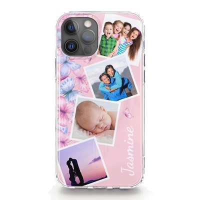 Personalisierte Handyhülle Schmetterling für iPhone Fotocollage, Magsafe kompatibel