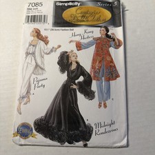Simplicity 7085 Couturier 15.5 inch Fashion Doll sewing pattern New