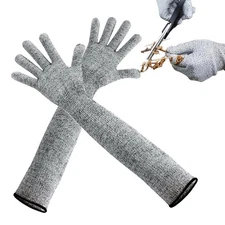 Long Gardening Gloves Cut Resistant Sleeves Thorn Proof Long Sleeve 17.72 In