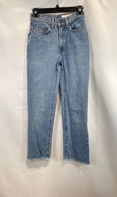 imogene + willie Women's Isabelle Light Wash High Rise Straight Jeans Sz 23