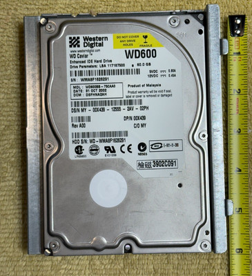 Western Digital WD600 & WD200 Internal Hard Drives - You get Both !