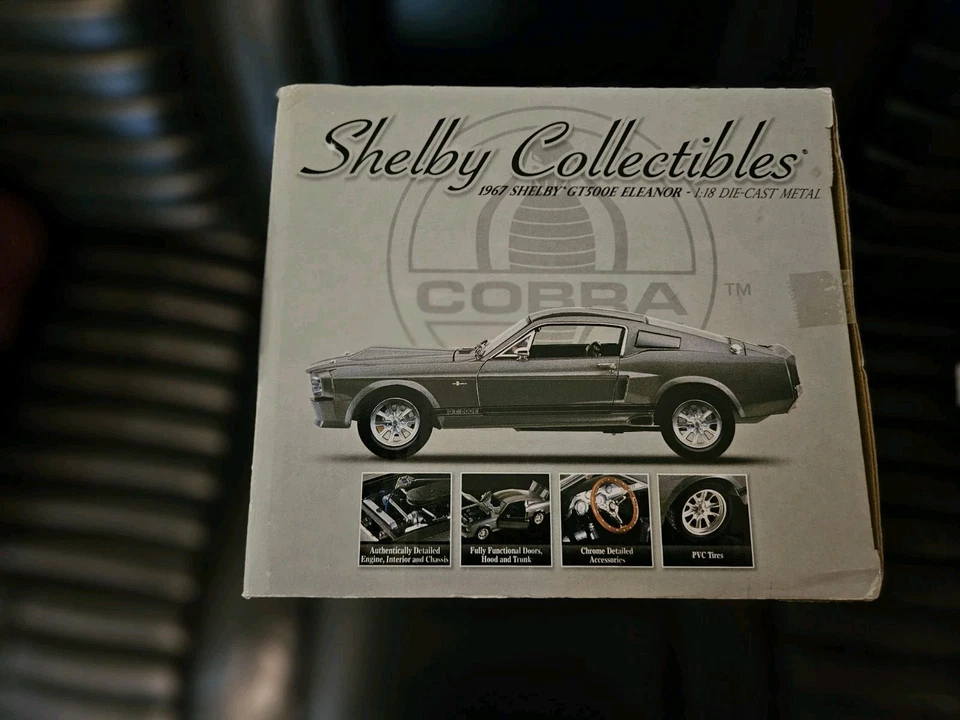 Cobra Shelby Collectibles 1967 Shelby GT 500E Eleanor 1:18 Diecast - Image 3 of 4