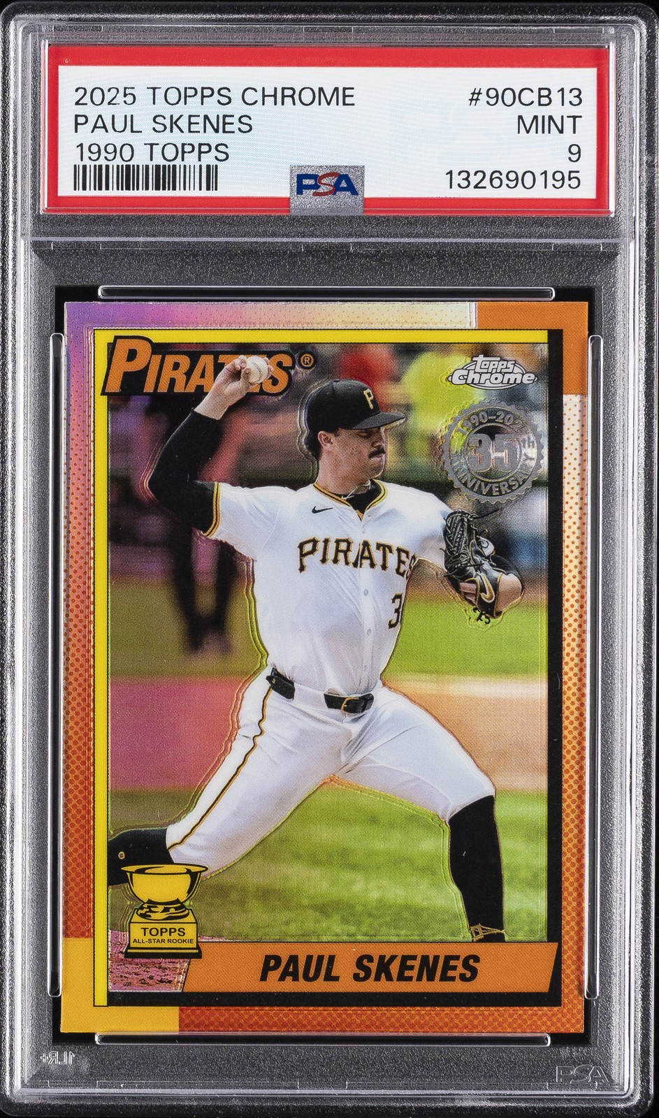 2025 TOPPS CHROME 1990 TOPPS #90CB13 PAUL SKENES PSA 9