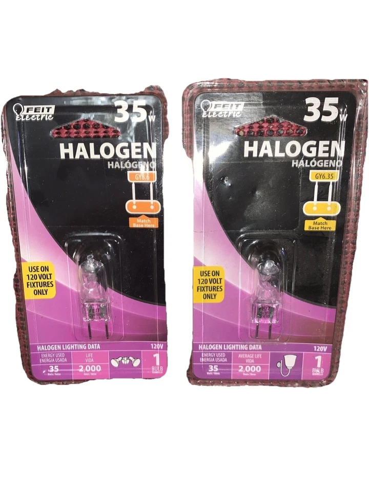 (2) Feit 35 Watt Lightning Data Clear Bulb Dimmable BPQ35 GY8.6 Base 120V - Image 3 of 4