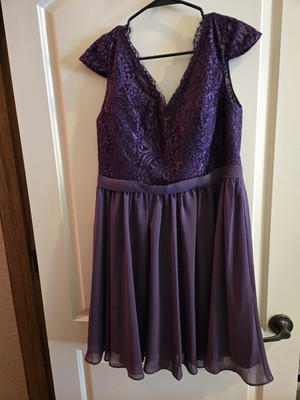 JJs House 38 In Bust 34 Waist, Size 12 Plum Formal Dress, lace bodice | eBay