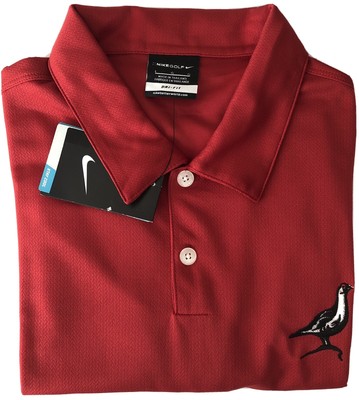 red dri fit polo