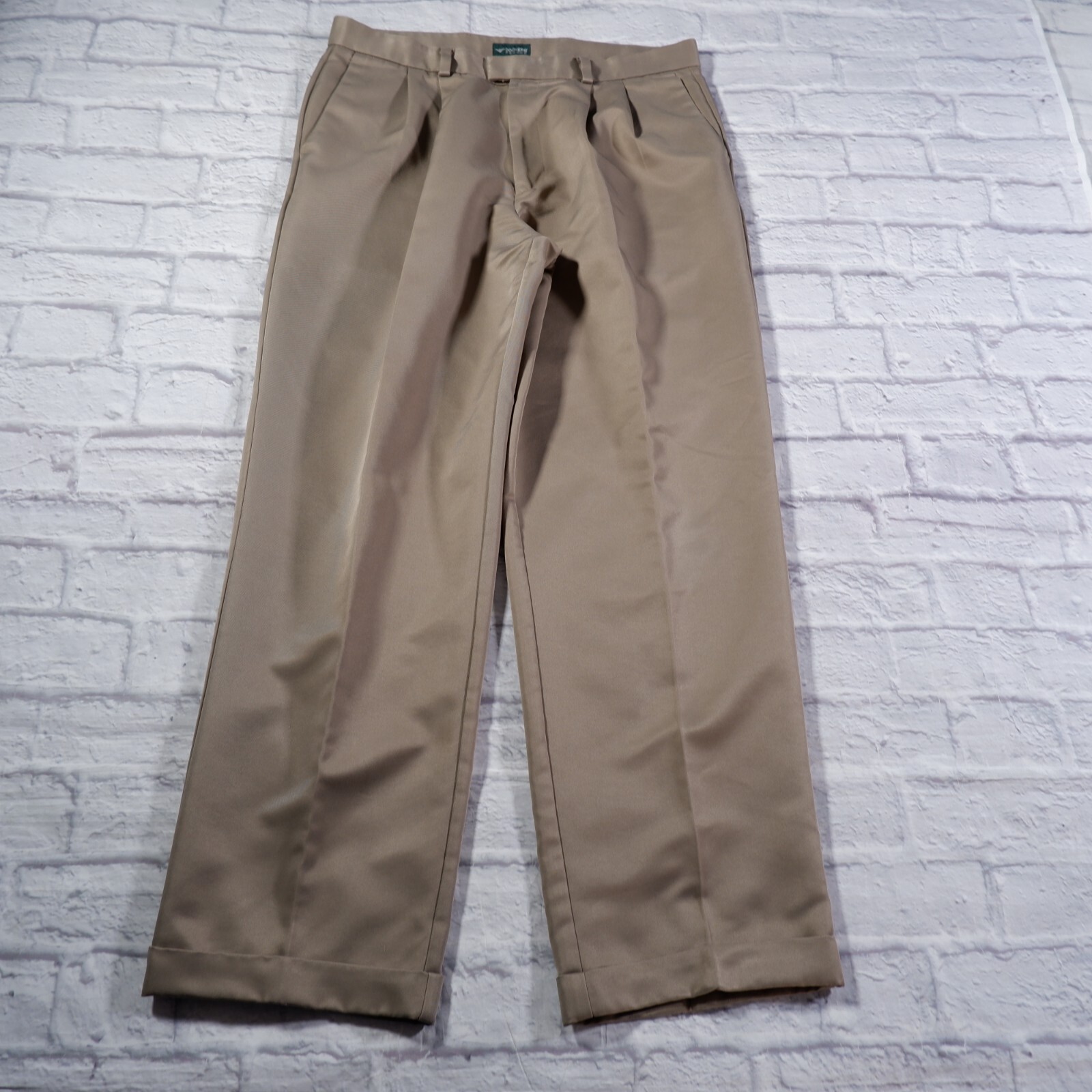 Dockers Recode Brown Pleated Cuffed Polyester Men… - image 2