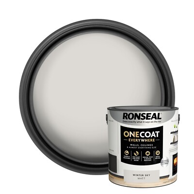 Ronseal One Coat Everywhere matte Farbe 2,5 l Winterhimmel