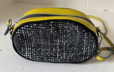 Fab! Borsa a tracolla piccola di Gabs Italy tweed blu giallo