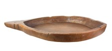Pottery Barn Hand Carved Saur Wood Leaf Decorative Bowl Platter Tray 35 x 18 x 3