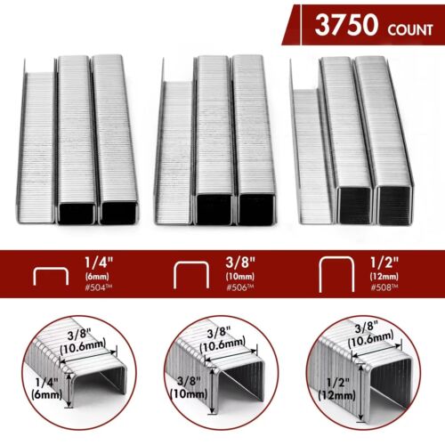 Arrow T50 Wytrzymały zestaw zszywacza ze stalową zszywką 3750PC T50 1/4" 3/8" 1/2" - Zdjęcie 4 z 10