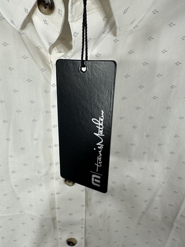 Travis Mathew Marshal Heather Gardena Short-sleeve Button Shirt Mens Size Medium - Picture 5 of 6
