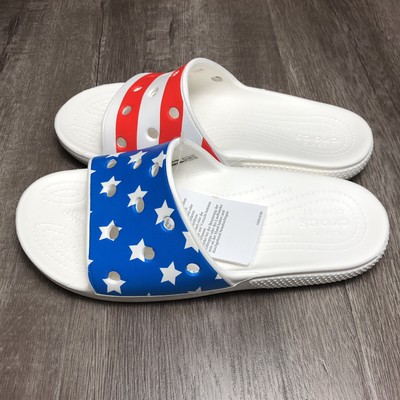 Crocs Classic American Flag Slide Red 