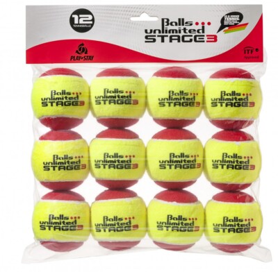 Balls Unlimited Stage 3 (rot) Kinderbälle, Trainingsbälle 75% Druckreduziert, Me