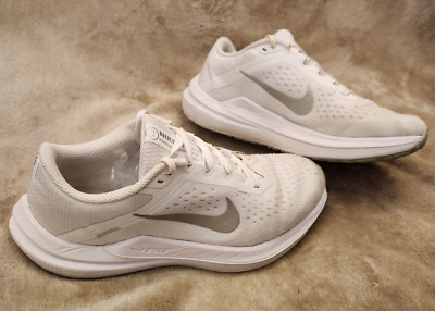 Nike Air Winflo 10 Womens Sz 6.5 White Silver Running Shoes Sneakers DV4023-102