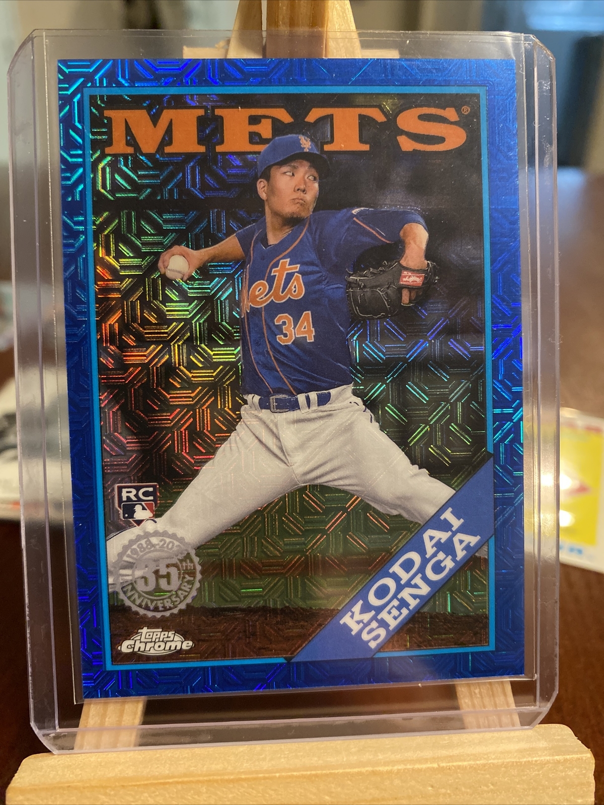 2023 Topps Series 2 Silver Pack Mojo Blue Kodai Senga RC #1/150 New York Mets