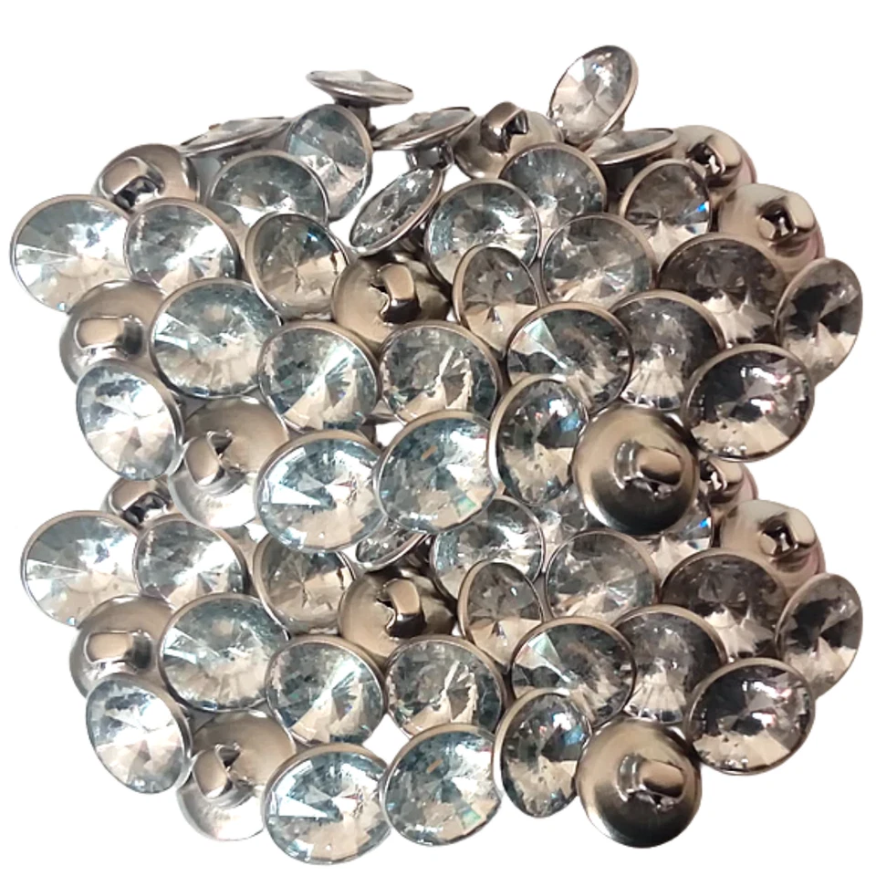 Diamante Crystal Glass Buttons Back 20 mm Upholstery Headboard Sofa Chair Sofas. - Image 3 of 4