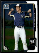 2015 Bowman Draft Chrome #104 Jake Gatewood Brewers Bowman Prospect 