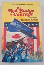 VINTAGE Hardcover-The Red Badge Of Courage by Stephen Crane-Golden Illustrated C