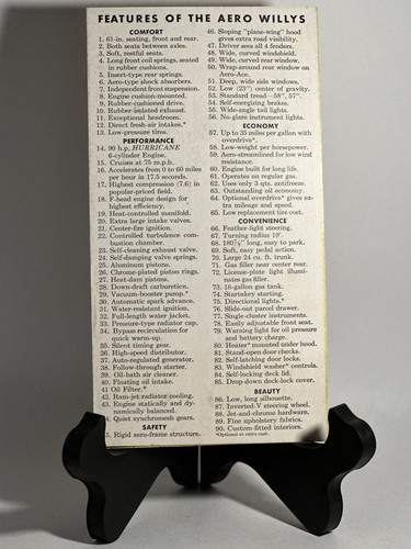 1952 Willys Original Comparison Car Brochure Catalog - Aero-Ace Aero-Wing - Picture 2 of 6