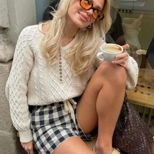 sezane knitted cardigan coat for women