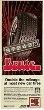 1969 Kelly Springfield Brute tires Vintage Print Ad