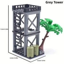 Military Base Scene With Tower Building Blocks Set Watch TOWER Brand Compatible 